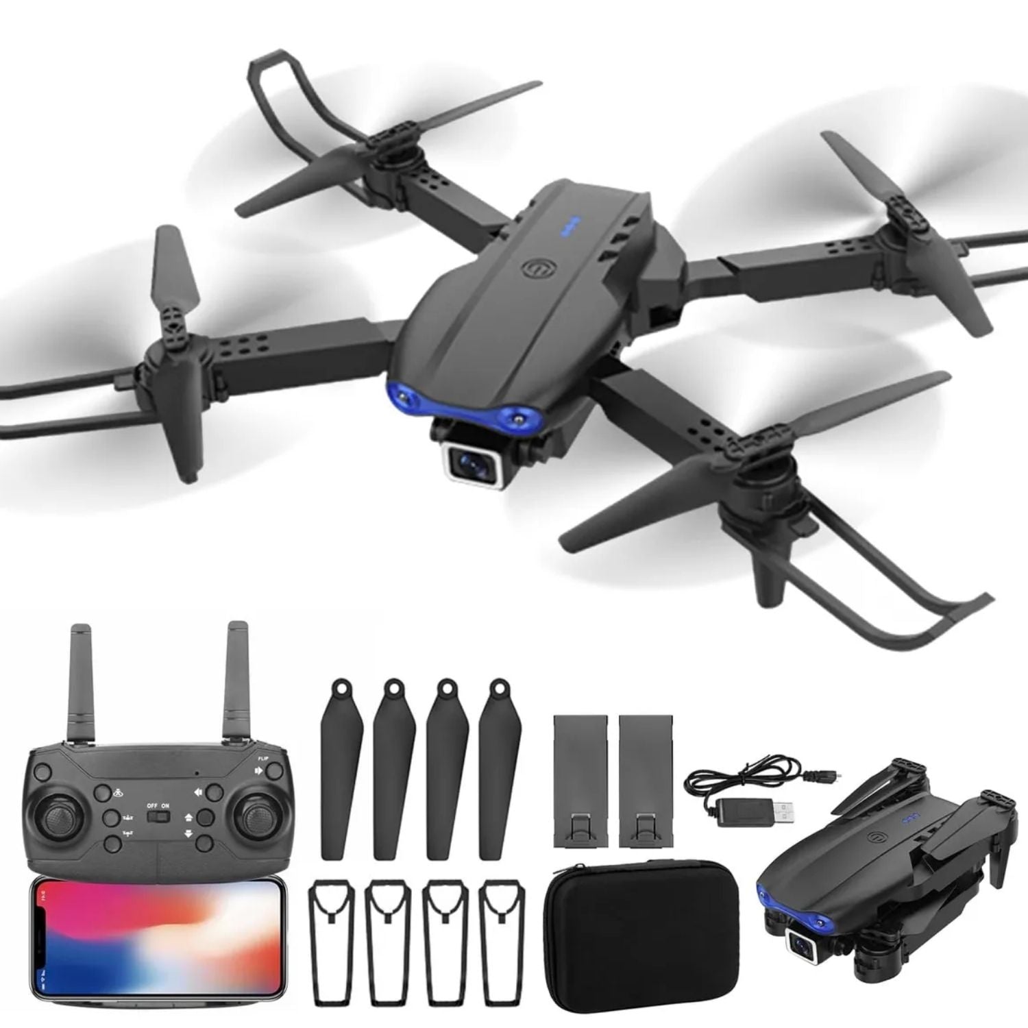 Mini Drone Con Cámara 4k Negro 2.4ghz