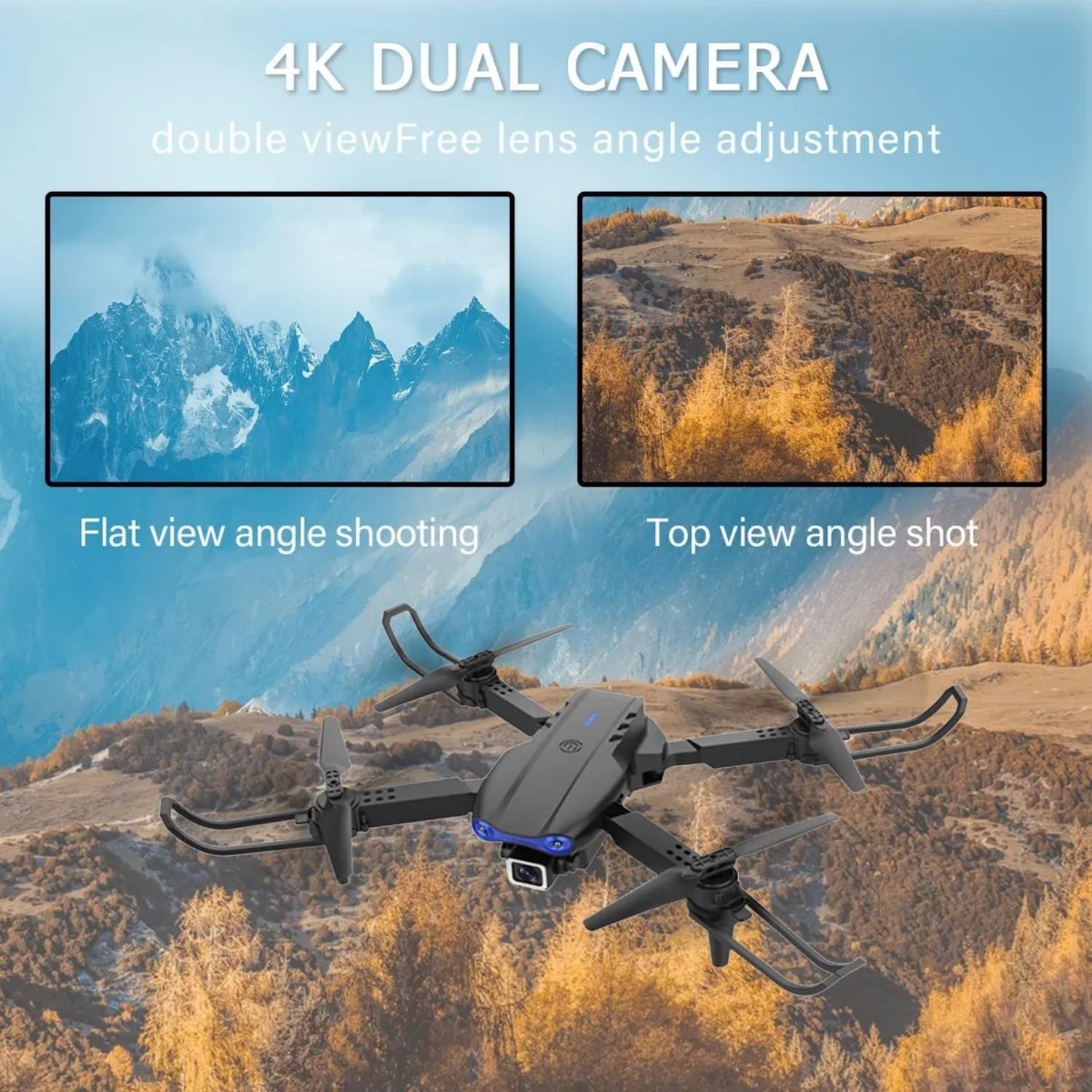 Mini Drone Con Cámara 4k Negro 2.4ghz