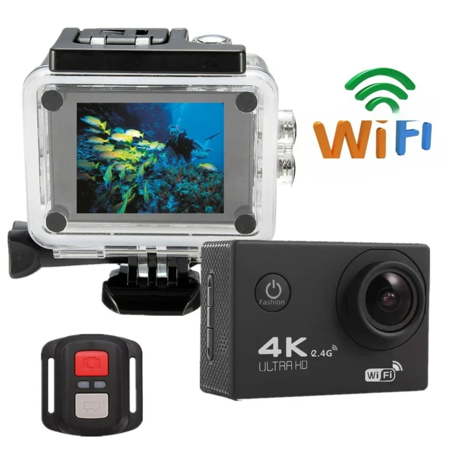Cámara Deportiva 4k Sumergible WI FI